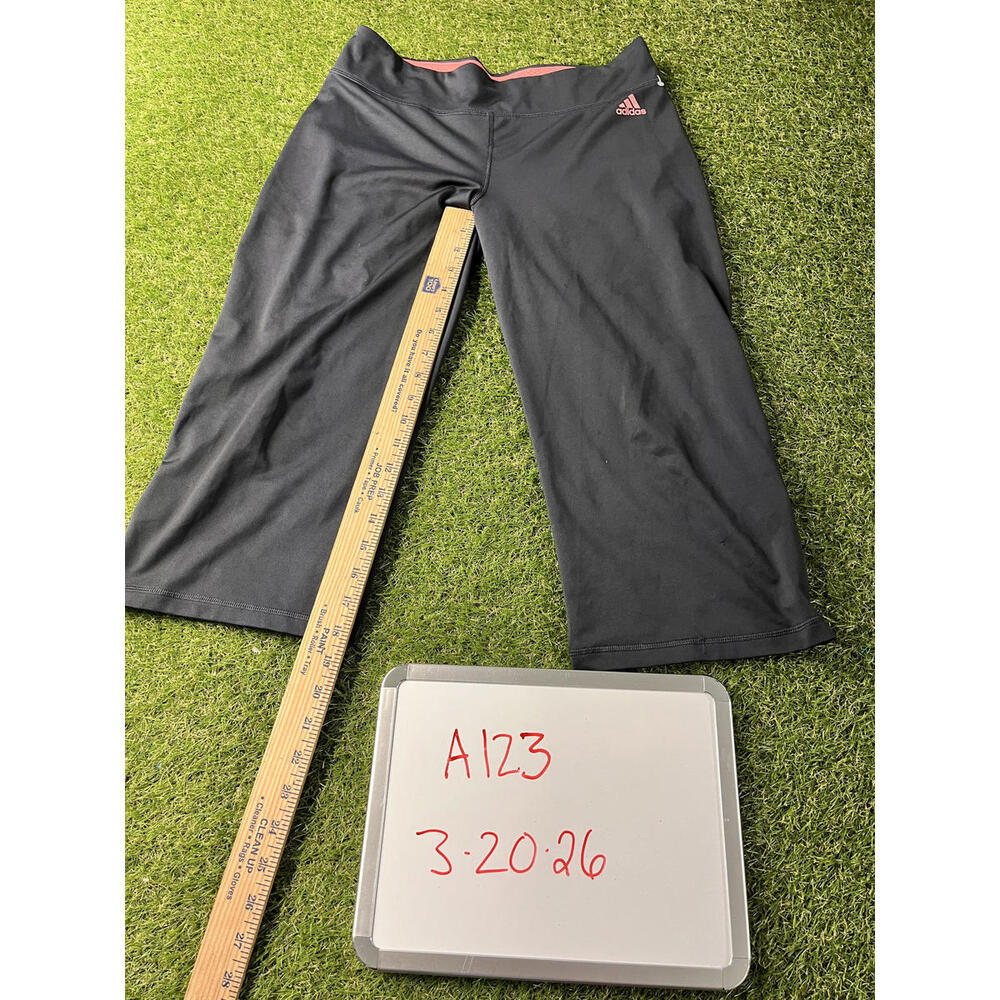 Adidas Athletic Leggings Black and Pink Size Medium